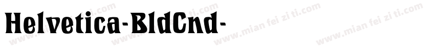 Helvetica-BldCnd字体转换