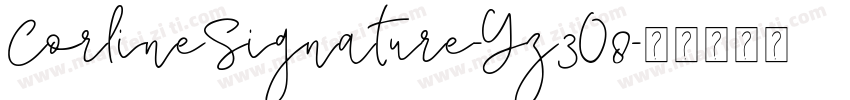 CorlineSignature-Yz3O8字体转换
