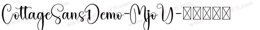 CottageSansDemo-MjoY字体转换