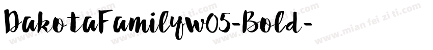 DakotaFamilyw05-Bold字体转换