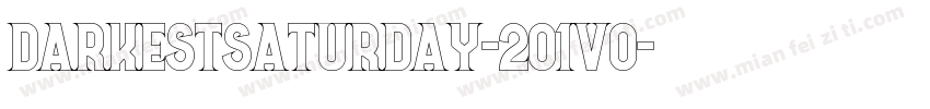 DarkestSaturday-2O1vo字体转换