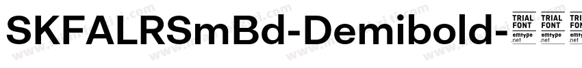 SKFALRSmBd-Demibold字体转换