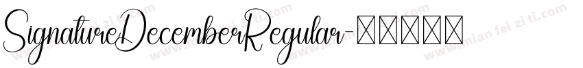 SignatureDecemberRegular字体转换
