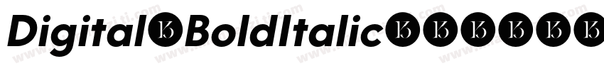 Digital-BoldItalic字体转换