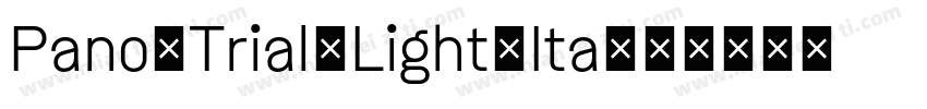 Pano_Trial_Light_Ita字体转换