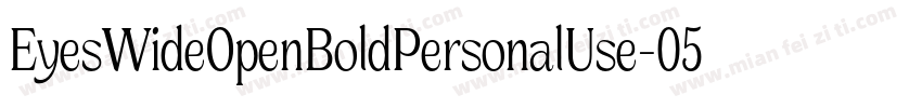 EyesWideOpenBoldPersonalUse-05DX字体转换