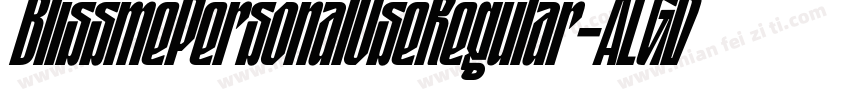 BlissmePersonalUseRegular-ALGDx字体转换