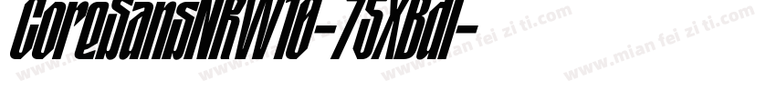 CoreSansNRW10-75XBdI字体转换