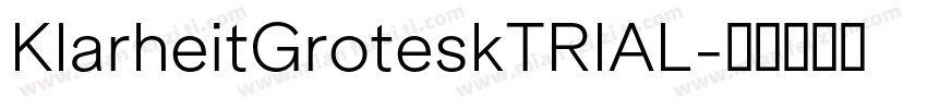 KlarheitGroteskTRIAL字体转换
