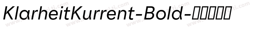 KlarheitKurrent-Bold字体转换