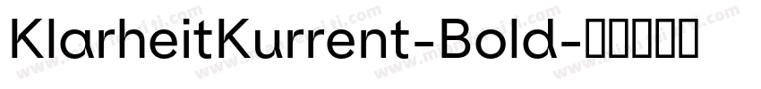 KlarheitKurrent-Bold字体转换