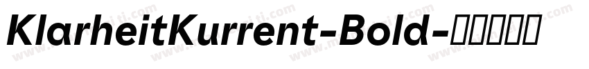 KlarheitKurrent-Bold字体转换
