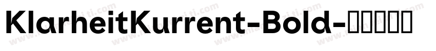 KlarheitKurrent-Bold字体转换