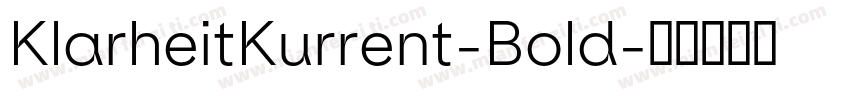 KlarheitKurrent-Bold字体转换