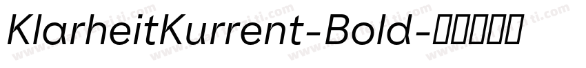 KlarheitKurrent-Bold字体转换