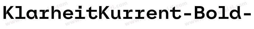 KlarheitKurrent-Bold字体转换