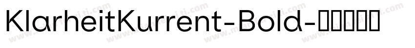 KlarheitKurrent-Bold字体转换
