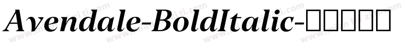 Avendale-BoldItalic字体转换