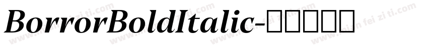 BorrorBoldItalic字体转换