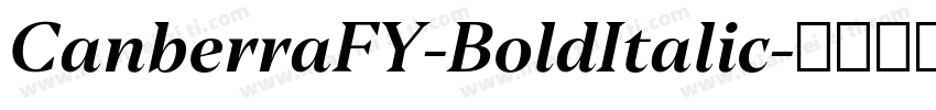 CanberraFY-BoldItalic字体转换