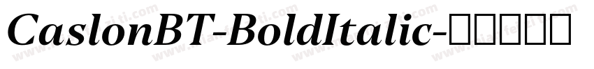 CaslonBT-BoldItalic字体转换