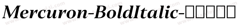 Mercuron-BoldItalic字体转换