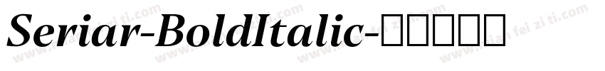 Seriar-BoldItalic字体转换