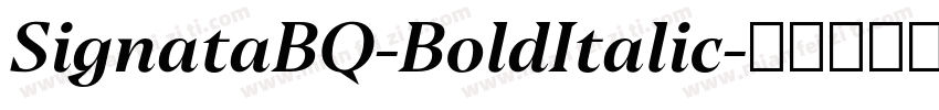 SignataBQ-BoldItalic字体转换