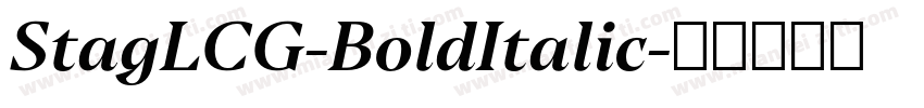StagLCG-BoldItalic字体转换