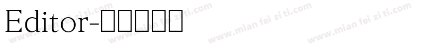Editor字体转换