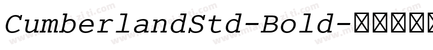 CumberlandStd-Bold字体转换