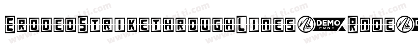 ErodedStrikethroughLines-Rnde字体转换