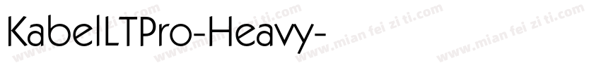 KabelLTPro-Heavy字体转换
