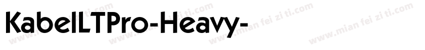 KabelLTPro-Heavy字体转换