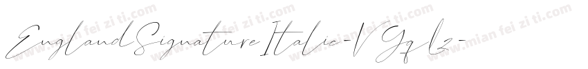 EnglandSignatureItalic-VGqLz字体转换