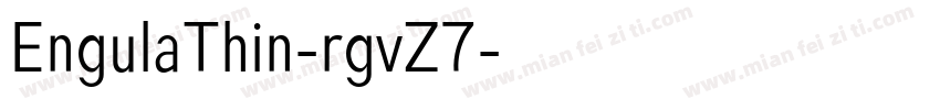 EngulaThin-rgvZ7字体转换