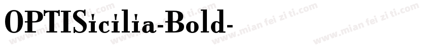 OPTISicilia-Bold字体转换