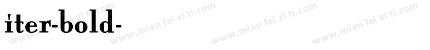 iter-bold字体转换