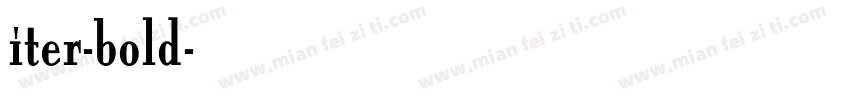 iter-bold字体转换