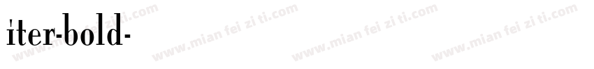 iter-bold字体转换