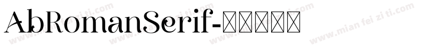 AbRomanSerif字体转换