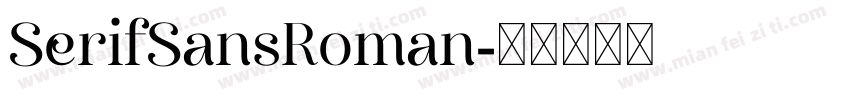 SerifSansRoman字体转换