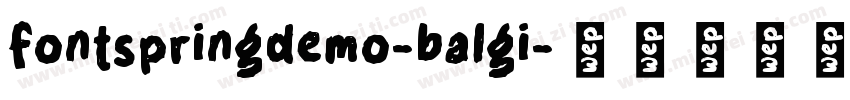 fontspringdemo-balgi字体转换
