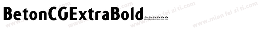 BetonCGExtraBold字体转换