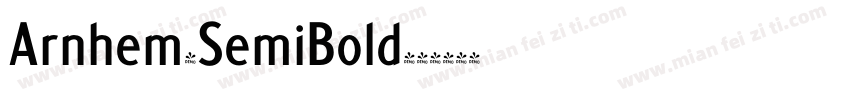 Arnhem-SemiBold字体转换