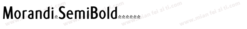 Morandi-SemiBold字体转换