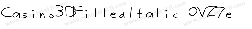 Casino3DFilledItalic-OVZ7e字体转换