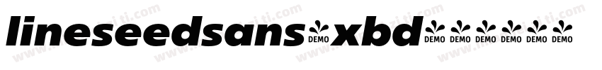 lineseedsans_xbd字体转换
