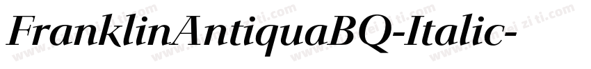 FranklinAntiquaBQ-Italic字体转换