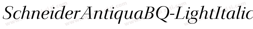 SchneiderAntiquaBQ-LightItalic字体转换
